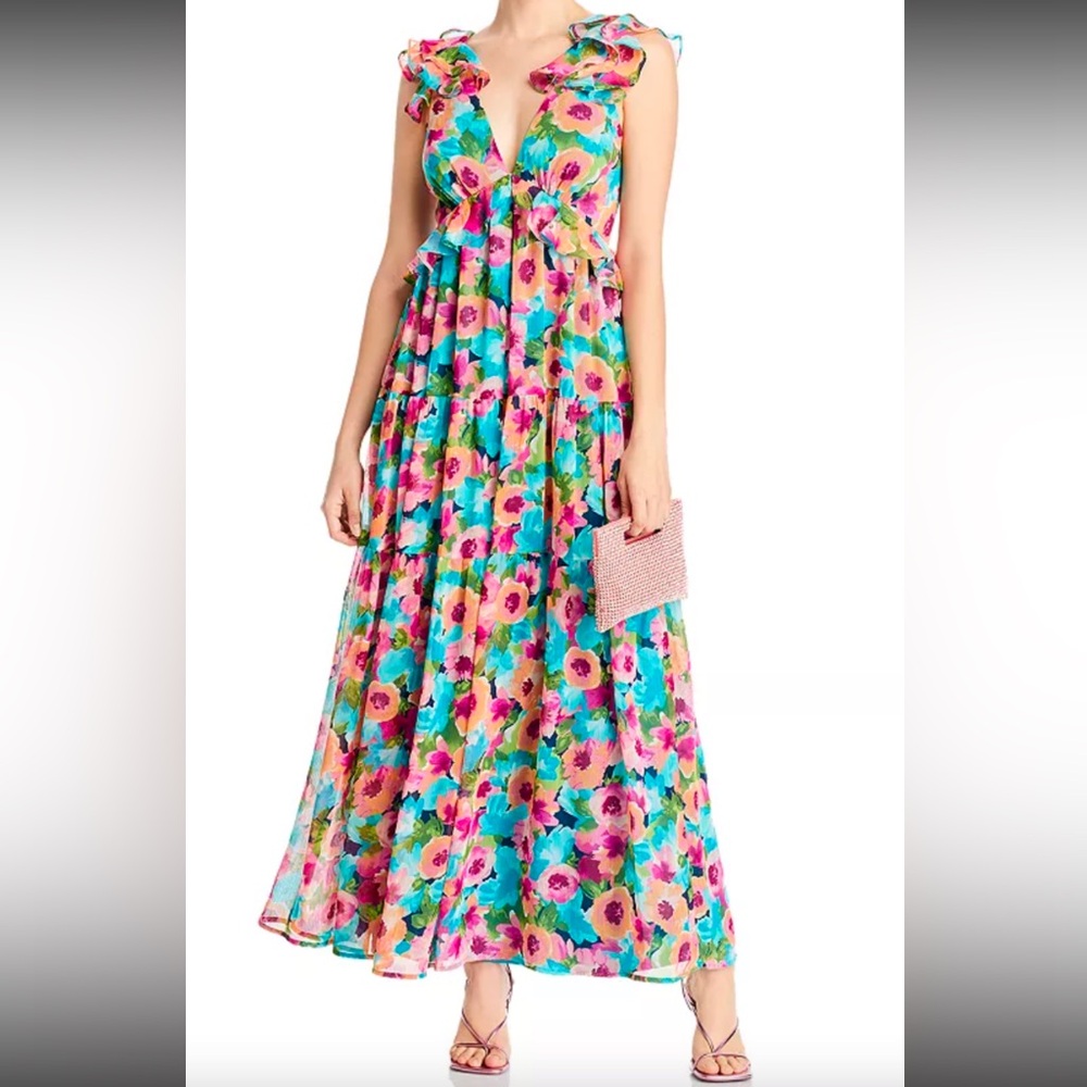 Aqua Ruffled Maxi Dress - Bloomingdale’s exclusive